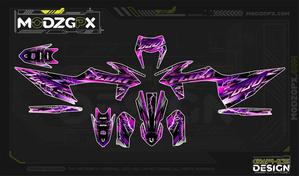 Bike with the finished custom graphics