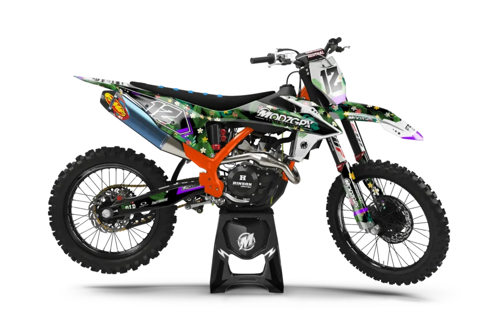 Bike rendered with a graphics design